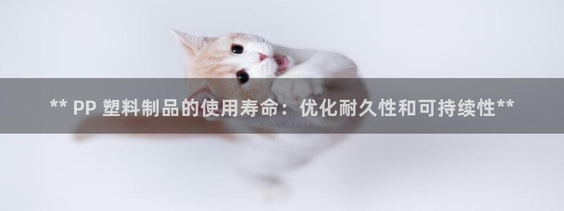 太阳gg登录：** PP 塑料制品的使用寿命：优化耐久性和可