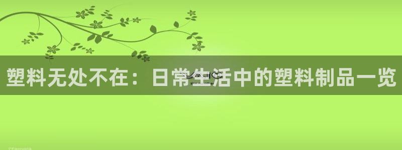太阳集团网站2018：塑料无处不在：日常生活中的塑料制品一览